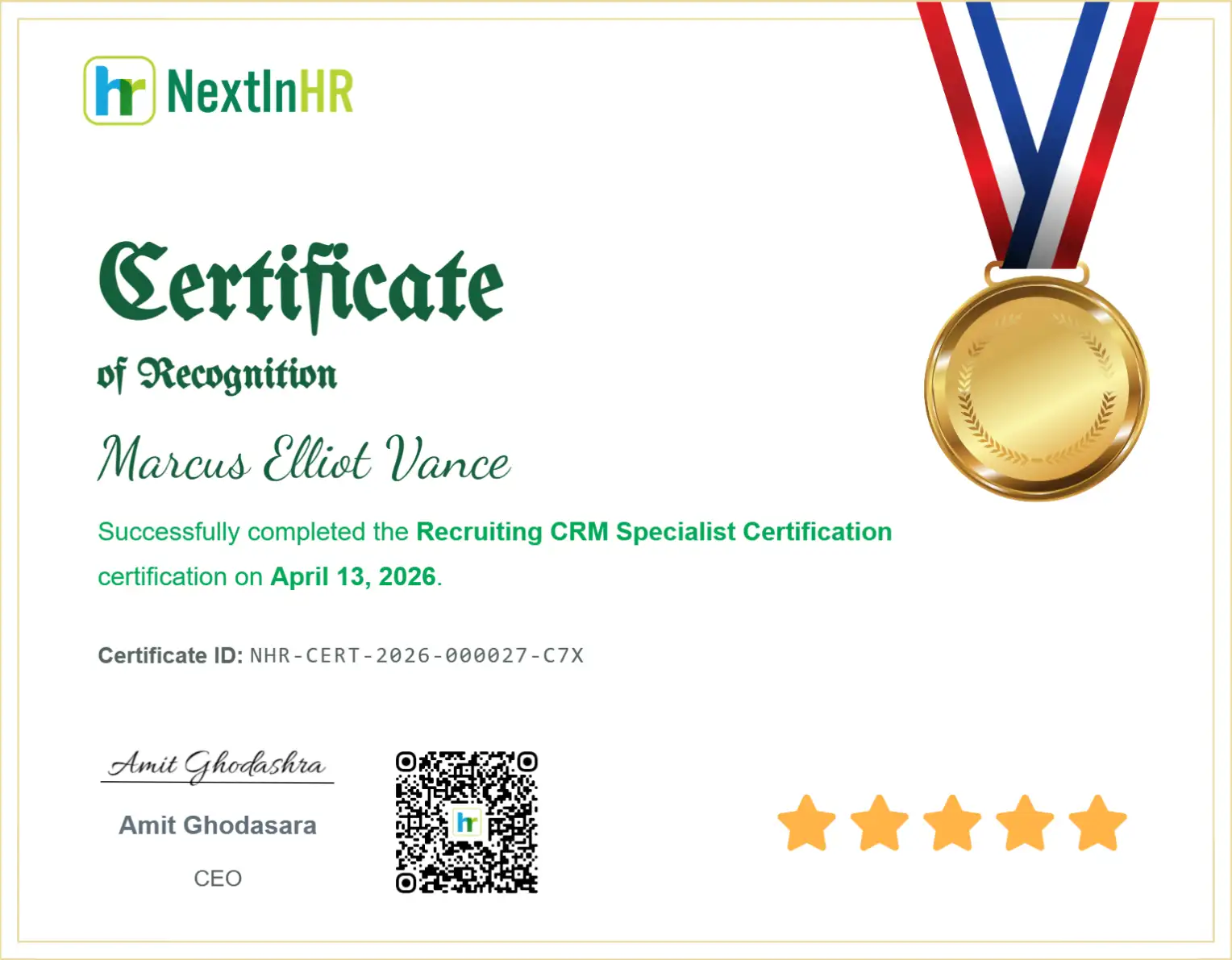 Certificate
